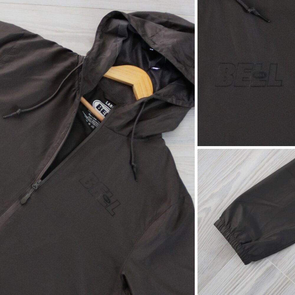 BELL Motorcycle Helmet Men's Cycling Jacket Charcoal Windbreaker Full Zip Size M